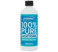 Lucemill Acetona Pura Quitaesmalte | 500 ml | Fórmula Profesional de Alta Potencia | Removedor de Uñas Acrílicas, de Gel y Pegamento | Líquido Transparente