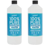 Lucemill Agua Destilada 2 x 1 Litro | 100% Pura Sin Minerales | Uso con CPAP y Dispositivos Médicos | Ideal para Planchas de Vapor y Equipos Domésticos