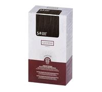 LUCENS Coloración permanente marrón claro 5.0 - Tinte de pelo con alto porcentaje de ingredientes naturales - sin amoniaco, sin fragancias, color brillante y duradero