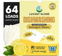 Lucent Globe Láminas de detergente para lavavajillas, potente limpieza para platos, ollas y sartenes, sin productos químicos agresivos, sin volumen ni derrames, multiusos para lavavajillas y lavado de