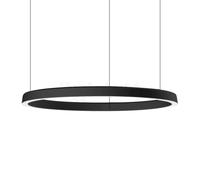 Luceplan Compendium Circle, lámpara de suspensión LED, negro - 110 cm
