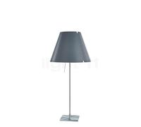 Luceplan Costanza, lámpara de sobremesa, pantalla gris hormigón/marco aluminio - fijo - con botón