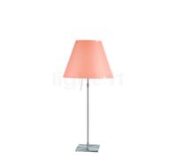 Luceplan Costanza, lámpara de sobremesa, pantalla mystisches Rosa/marco aluminio - telescopio - con regulador