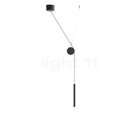 Luceplan Doi, lámpara de suspensión LED con Accesorio, negro/negro/negro - de fase de control