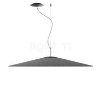Luceplan Koine, lámpara de suspensión LED, antracita - ø110 cm - regulable por corte de fase