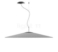 Luceplan Koine, lámpara de suspensión LED, gris - ø110 cm - DALI/Push