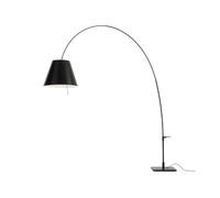 Luceplan Lámpara de pie Lady Costanza D13E d Pantalla negra. base lacada en negro