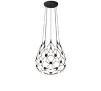 Luceplan - Mesh Lámpara Colgante Ø55XH55 1m Phase Black