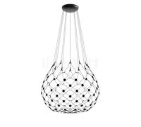 Luceplan Mesh, lámpara de suspensión LED, ø100 cm - kit de suspensión 300 cm