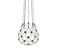 Luceplan Mesh, lámpara de suspensión LED, ø55 cm - kit de suspensión 100 cm