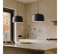 Luceplan Zile lámpara colgante negro mate, Ø 40 cm
