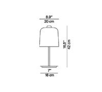 Luceplan Zile lámpara mesa negro mate, alto 42 cm True