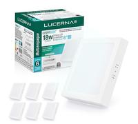 LUCERNA Plafond LED de superficie cuadrada de 18 W - luz blanca fría 6500 K-2100 lm - Lámpara de techo LED cuadrada cuadrada - Luz de techo LED para interior de cocina