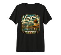 Lucerna Vacaciones a Suiza Viajes Alpine City Camiseta Premium