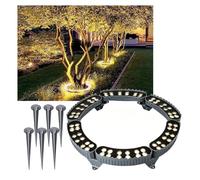Luces Anillo Arbol Luz De Árbol De Anillo De Bajo Voltaje Para Exteriores, Foco LED De Paisaje De Árbol De 24V CC Para Luces De Palmeras, Jardín De Patio, Resistente Al Agua IP67(Cool White,6 Packs)