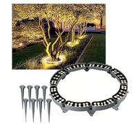 Luces Anillo Arbol Luz De Árbol De Anillo De Bajo Voltaje Para Exteriores, Foco LED De Paisaje De Árbol De 24V CC Para Luces De Palmeras, Jardín De Patio, Resistente Al Agua IP67(Cool White,8 Packs)