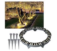 Luces Anillo Arbol Luz De Árbol De Anillo De Bajo Voltaje Para Exteriores, Foco LED De Paisaje De Árbol De 24V CC Para Luces De Palmeras, Jardín De Patio, Resistente Al Agua IP67(Cool White,7 Packs)