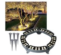 Luces Anillo Arbol Luz De Árbol De Anillo De Bajo Voltaje Para Exteriores, Foco LED De Paisaje De Árbol De 24V CC Para Luces De Palmeras, Jardín De Patio, Resistente Al Agua IP67(Cool White,5 Packs)