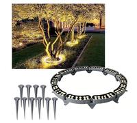 Luces Anillo Arbol Luz De Árbol De Anillo De Bajo Voltaje Para Exteriores, Foco LED De Paisaje De Árbol De 24V CC Para Luces De Palmeras, Jardín De Patio, Resistente Al Agua IP67(Warm White,10 Packs)