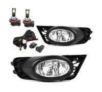 Luces antiniebla Compatible Con Civic Sedán 2009 2010 2011 Parachoques Delantero Izquierdo Derecho Lámpara Rejilla Luz Antiniebla Conducción Con Arnés Conjunto Faros Antiniebla(White)