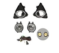 Luces antiniebla Faros Antiniebla LED para Parachoques Delantero De Coche, Arnés De Cableado, Rejilla, Halógenos, Angel Eyes DRL para Toyota Auris 2014-2015 Faros antiniebla(Fog Halogen Set)