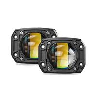 Luces antiniebla Lámpara Trabajo LED Conducción 4x4 12 V 24 V 6000 K Blanco 3500 K Amarillo Antiniebla Montaje Empotrado Lente 8D para Jeep Coche Camión Todoterreno Faros antiniebla(2 Piezas)