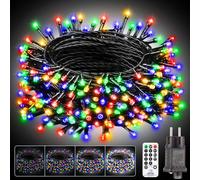 Luces Arbol Navidad Exterior Interior - 15M + 5M 150 LED Luces de Navidad Para Arbol Colores Mit Temporizador/Enchufe/Mando/8 Modos, Christmas Tree Lights Outdoor Für Balcon Jardin Partido