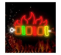Luces Art Decoration Christmas Letrero De Neón "BBQ", Luz LED Para Decoración De Pared, Cocina, Restaurante, Bar, Tienda, Club, Fiesta, Alimentación Por USB, Regulable, 23cmх38cm