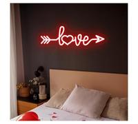 Luces Art Decoration Christmas Letrero De Neón Con Forma De Flecha, Ideal Para Decorar La Pared De La Sala De Estar, Barra O Bar 17.5cmx50cm(Segundo)