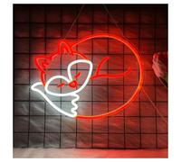 Luces Art Decoration Christmas Letrero De Neón De Zorro Luz LED Regulable Para Habitación Infantil Tienda De Mascotas Dormitorio Estudio Sala De Estar Decorativo 35cmx26cm