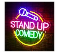 Luces Art Decoration Christmas Letrero De Neón "Stand Up Comedy" Para Decoración De Pared, LED, Para Bares, Tiendas, Espectáculos, Fiestas, Iluminación Con Alimentación USB, 35cmх32cm