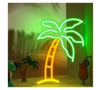 Luces Art Decoration Christmas Letrero LED Tropical Neno Con Luces Alimentadas Por USB, Arte De Pared Para Dormitorio Infantil, Fiesta, Bar, Lámparas Decorativas,36cmх27cm