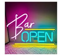 Luces Art Decoration Christmas Letrero Luminoso De Neón LED Bar Open Regulable Para Bar Club Dormitorio Hotel Fiesta De Cumpleaños Decoración Artística Estética Iluminada 42.49cmx28.45cm