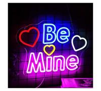 Luces Art Decoration Christmas Luces De Neón "Be Mine", Diseño LED Regulable, Con Interruptor De Alimentación USB, Para Dormitorio Y Sala De Estar,42.5cmх29cm