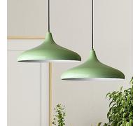 Luces Champion Lámpara de Cocina, Colgante Vintage Techo, Pantallas de 35 cm, Lámpara de Isla de Metal Menta Verde