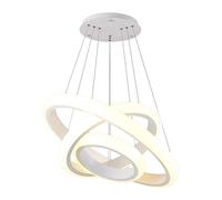 Luces colgantes Anillo LED Araña de varios pisos Simple Tres luces Araña del vestíbulo del hotel Luces de la villa Candelabros del club de ocio Personalidad creativa Luz de la sala de estar 35+50+70CM