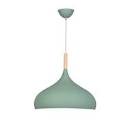 Luces colgantes colgantes de macarrones simples modernos Lámpara decorativa de lámpara colgante de madera de una sola cabeza para restaurante, sala de estar, tienda, salón de uñas para (4 35 * 36 cm)