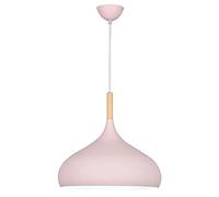 Luces colgantes colgantes de macarrones simples modernos Lámpara decorativa de lámpara de madera de una sola cabeza para un restaurante, sala de estar, tienda, salón de uñas para (1 35 * 36 cm)