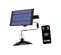 AWHAO Luces colgantes con energía solar, luces colgantes modernas para cobertizo, lámpara de techo para gallinero, balcón, decoración del hogar y el patio, Cabezal único Cálido