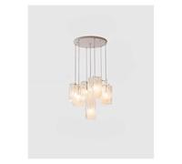 Luces Colgantes, Luxury Glass Pendant Ceiling Light Fixture Suspension Chandelier Lights Lighting Lamps Decoration Home Dining Table Lustre(Change,7 Heads)