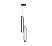 Luces Colgantes, Modern Living Room Chandeliers Indoor Lighting Ceiling Lamp Hanging Lights Led for The(Warm,Black 2 Heads)