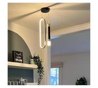 Luces Colgantes, Modern Living Room Chandeliers Indoor Lighting Ceiling Lamp Hanging Lights Led for The(Warm,1 Ring 1 Tube)