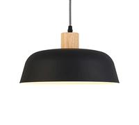 Luces Colgantes para El Hogar Comerciales Simples Lámpara Colgante Creativa Un Solo Cabezal Pantalla Luz Techo con Iluminación Isla Cocina Araña con Adornos De Madera para Bar Dormitorio