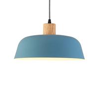 Luces Colgantes para El Hogar Comerciales Simples Lámpara Colgante Creativa Un Solo Cabezal Pantalla Luz Techo con Iluminación Isla Cocina Araña con Adornos De Madera para Bar Dormitorio