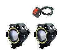 Luces Conducción Motocicletas Luz Adicional para Faros Delanteros De Motocicleta, Lentes De Foco LED, Luces Bajas/Intermitentes, Luces Antiniebla Delanteras Auxiliares