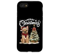 Luces de árbol con Sombrero de Papá Noel para Perro Bulldog francés Carcasa para iPhone SE (2020) / 7/8