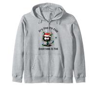 Luces de árbol de Gato Negro It's Fine I'm Fine Everything Is Fine Sudadera con Capucha