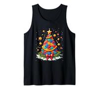 Luces de árbol de Navidad para Autismo Camiseta sin Mangas