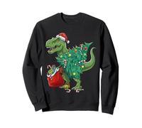 Luces de árbol de Navidad T-Rex Navidad Sudadera