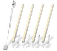 "Luces de armario Cefrank: 4 barras LED en forma de V de 31 cm para cocinas - 1200 lm 12 W - Blanco cálido 3000K"